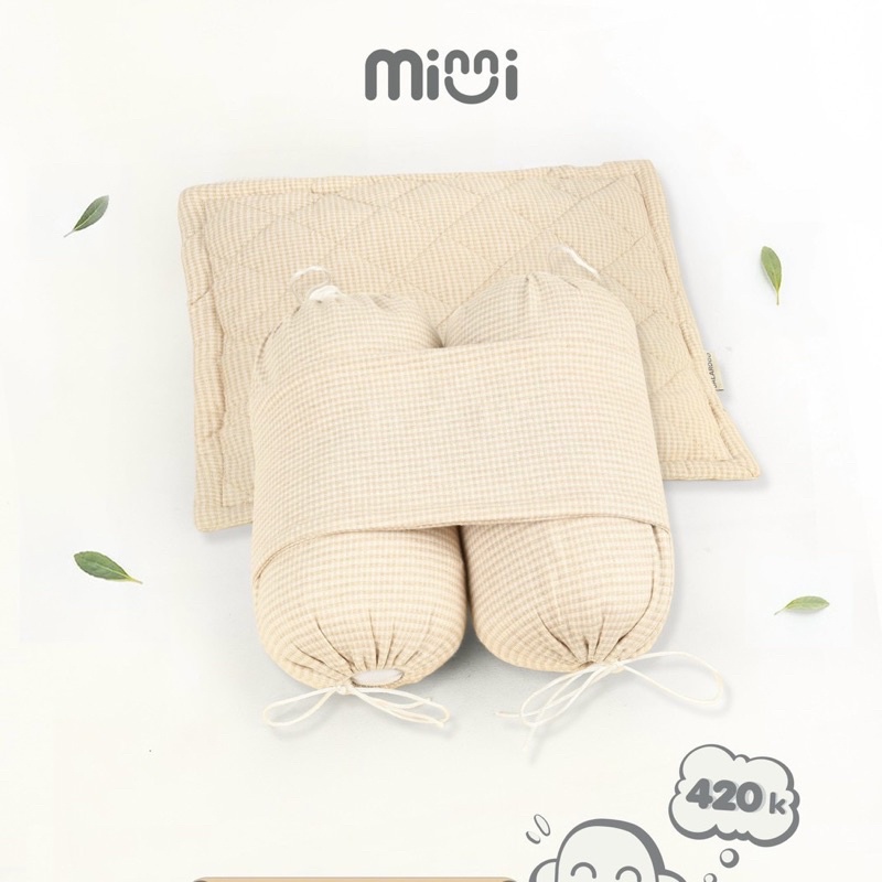 Bộ gối chặn sơ sinh vỏ đỗ Minni Ualarogo