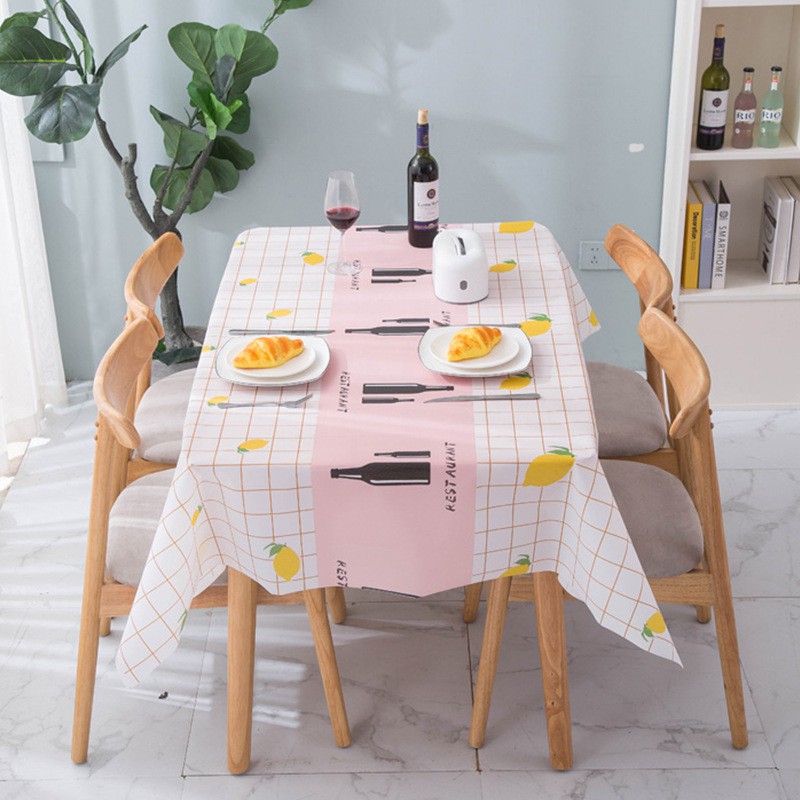 Khăn trải bàn caro (137×180cm) tone màu pastel chống thấm nước, dễ lau sạch/ khăn nền chụp ảnh