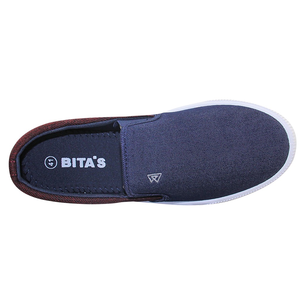 Giày lười Bita's nam GVM.55 (Đen + Xanh jean) | BigBuy360 - bigbuy360.vn