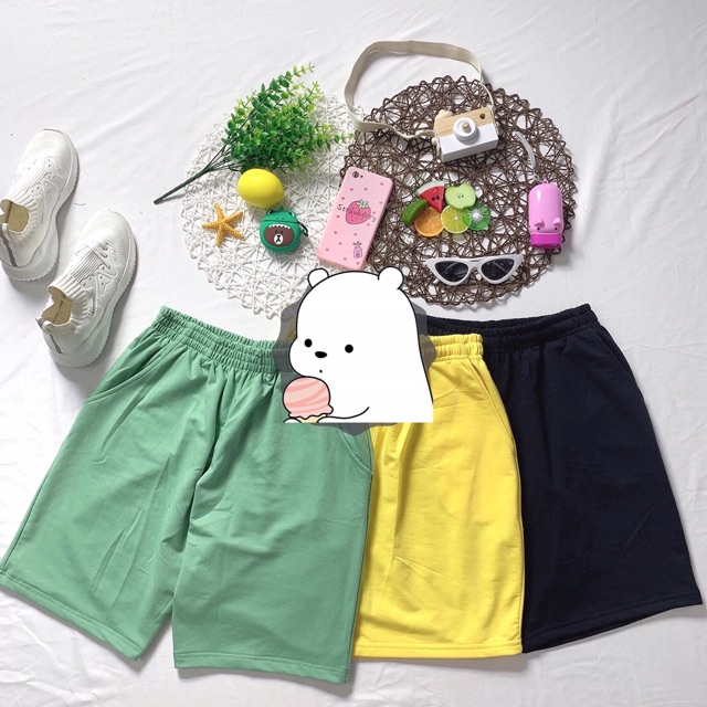 Quần Short/Đùi Thun Basic Unisex Ảnh Thật