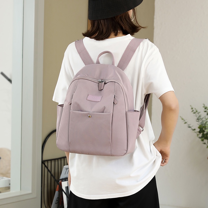 Ba Lô Vải Nylon Siêu Nhẹ Phong Cách Thời Trang Mới Cho Học Sinh Du Lịch Ngoài Trời
