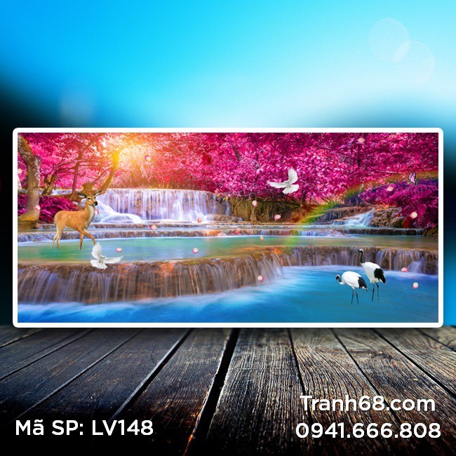 Tranh đính đá Thiên Nhiên Giao Hòa LV148 kích thước 97*50cm.