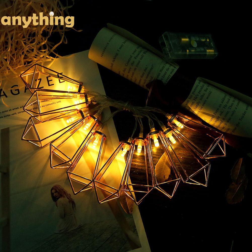 Dây đèn led 10 bóng kiểu dáng hình học trang trí nội thất