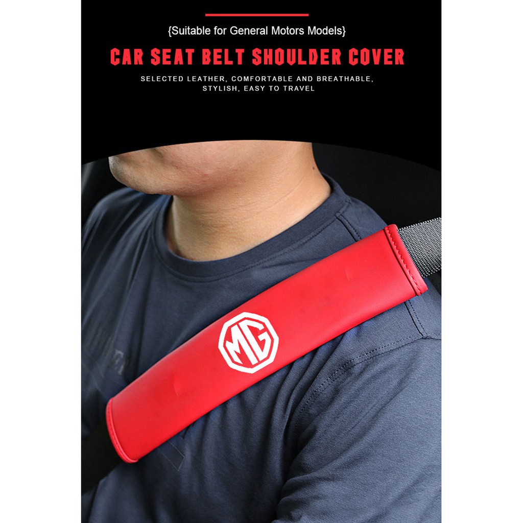 Set 2 Vỏ Bọc Đệm Vai Gắn Dây Đai An Toàn Cho Xe Hơi mg 3 Mg5 Mg6 Mg7 mg Zs mg Zr