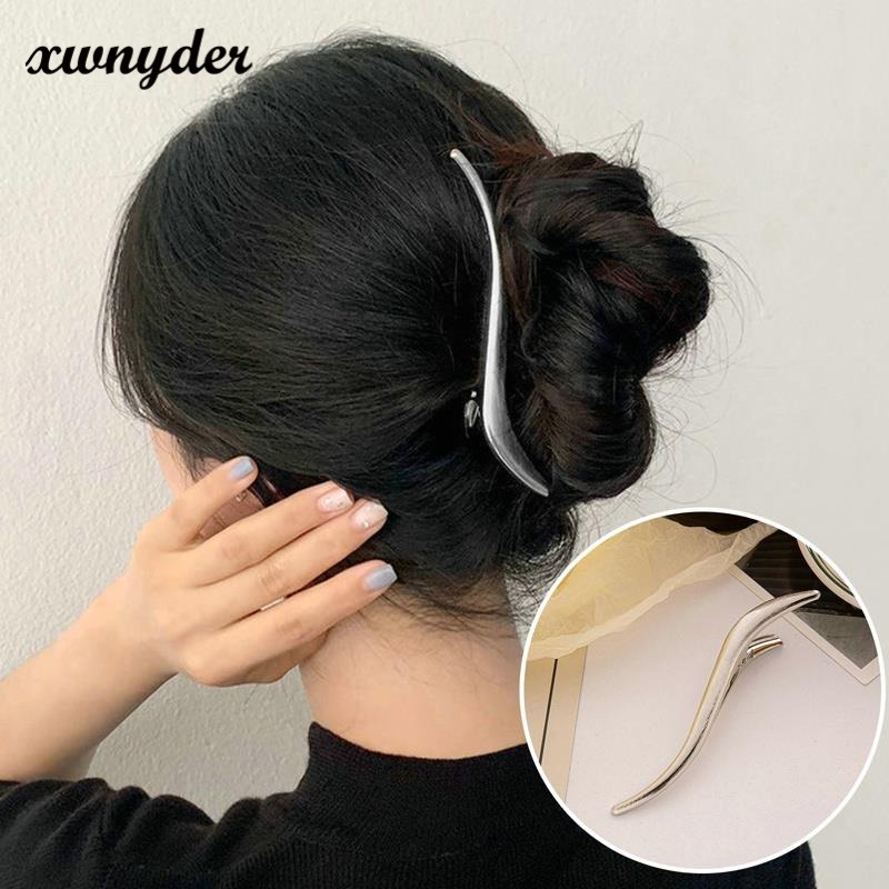 Kẹp Tóc Kim Loại Hình Chữ S Đơn Giản