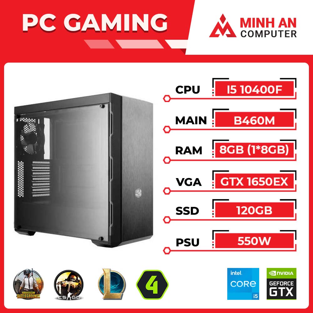 PC Gaming Intel Core i510400F | GTX 1650 | RAM 8GB