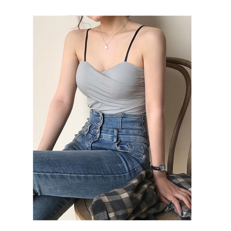 Áo bra 2 dây đắp chéo nâng ngực gợi cảm, chất tăm lạnh cao cấp