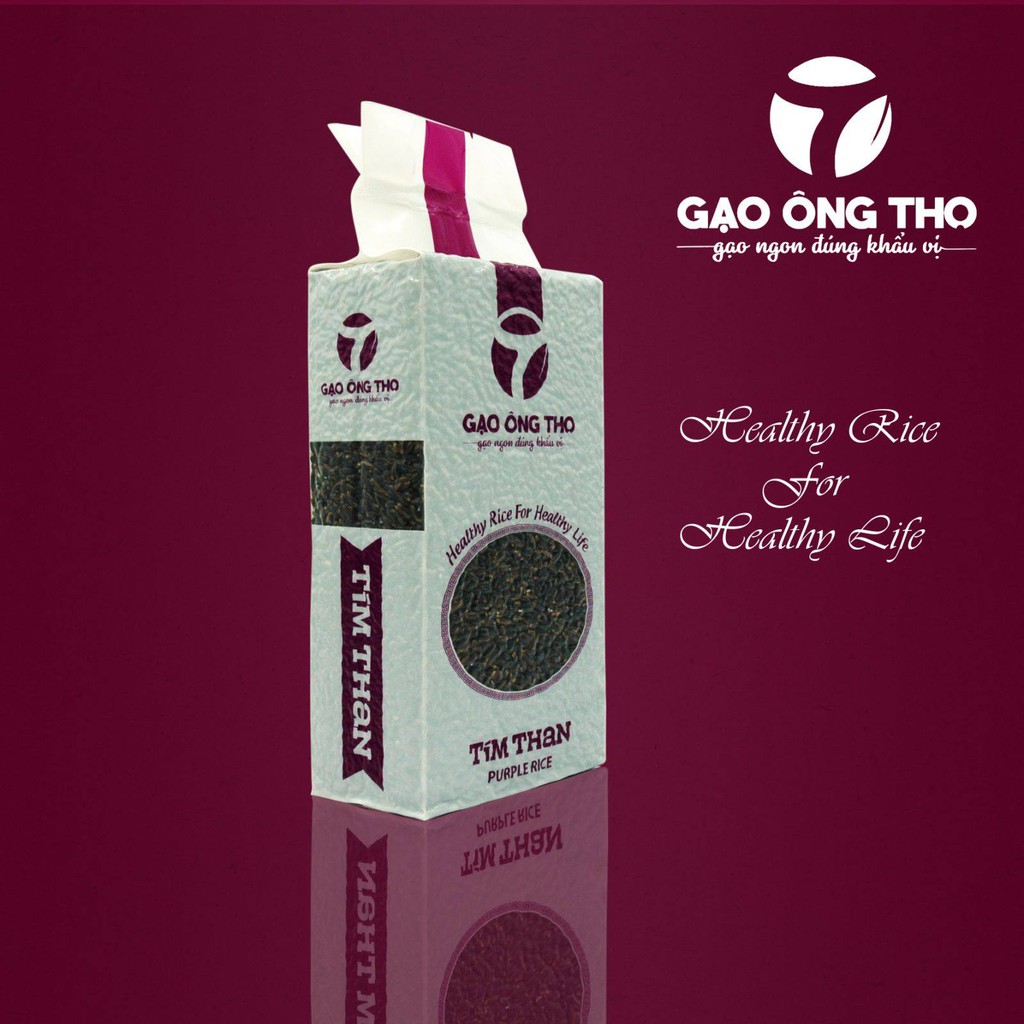 Gạo Lứt Tím Than Ông Thọ 1Kg -Cơm thơm mềm dẻo, tốt cho người tiểu đường, giảm cân [Đặc sản Sóc Trăng]