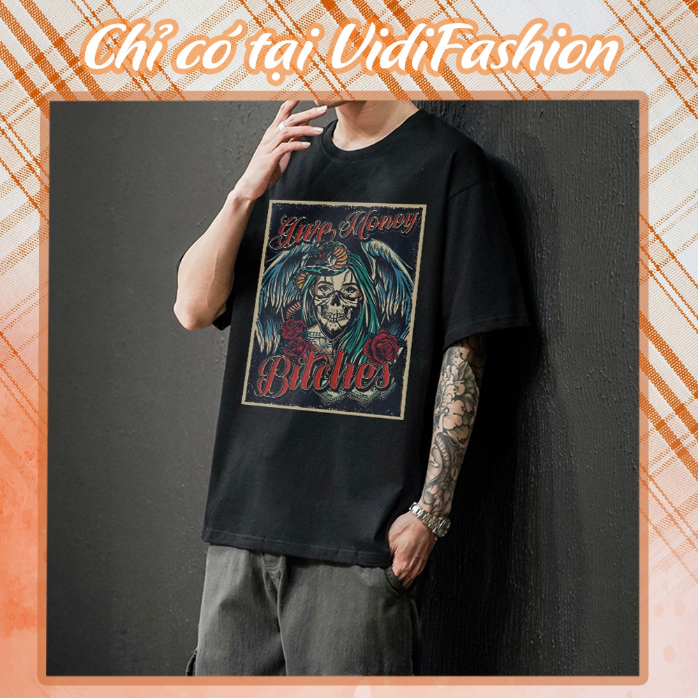 Áo thun phong cách US Gangster 2137 bụi bặm siêu cá tính chỉ có tại VidiFashion