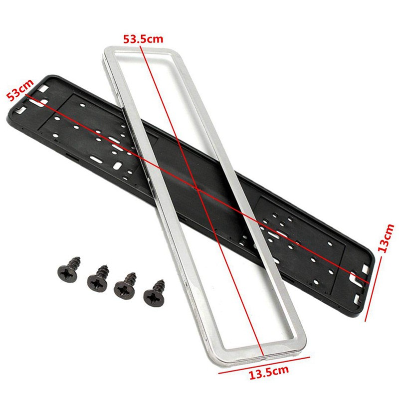 Màu bạc Khung biển số xe hơi bằng thép không gỉ 8K phong cách Châu Âu