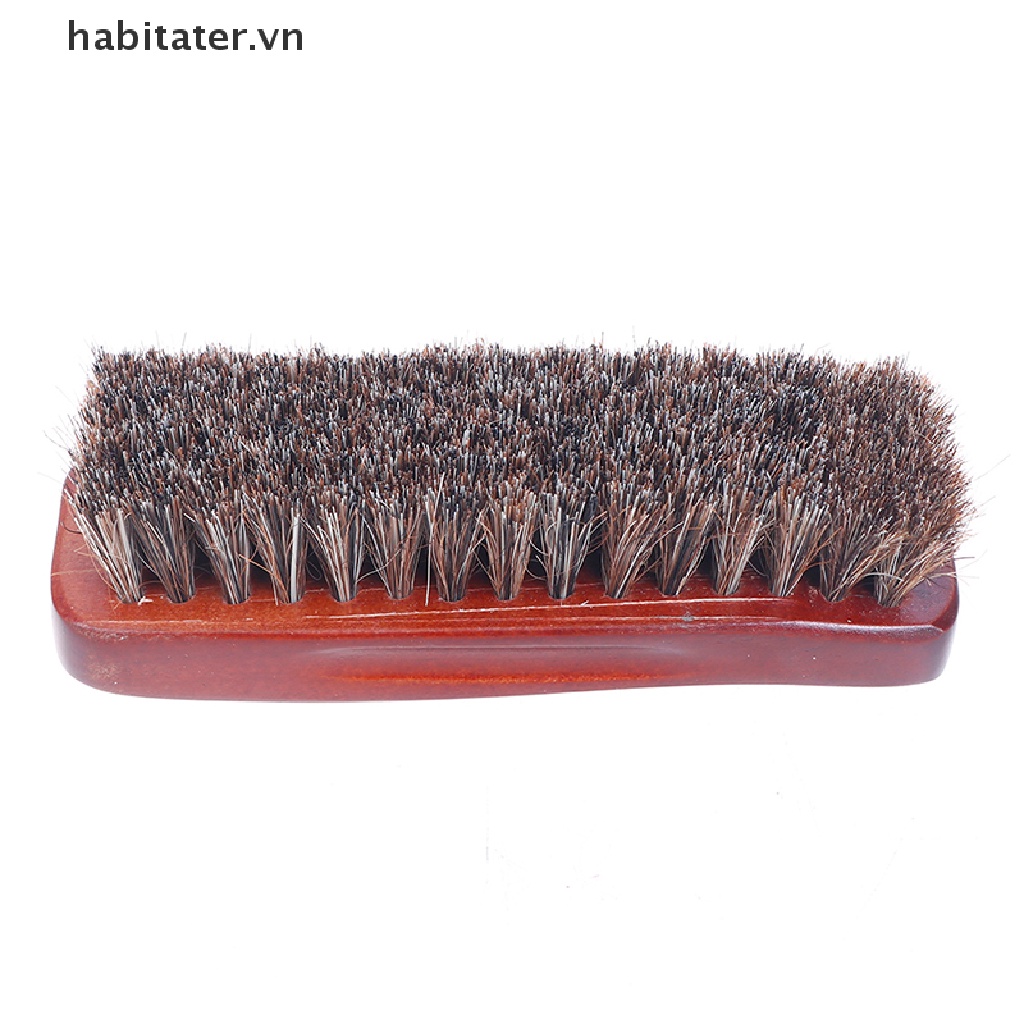 Bàn chải đánh bóng làm sạch giày bằng gỗ và lông ngựa thiên nhiên