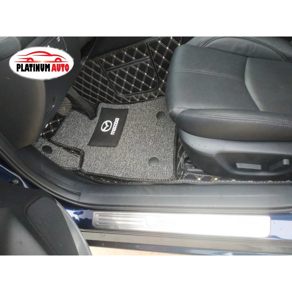 Thảm lót sàn ô tô 6D Mazda 3  - Da PU cao cấp, Không mùi, Giảm 20% tiếng ồn