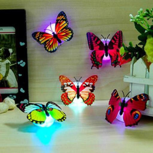 [XẢ KHO_FREESHIP] Đèn led dán tường hình con bướm dạ quang (DLB01)