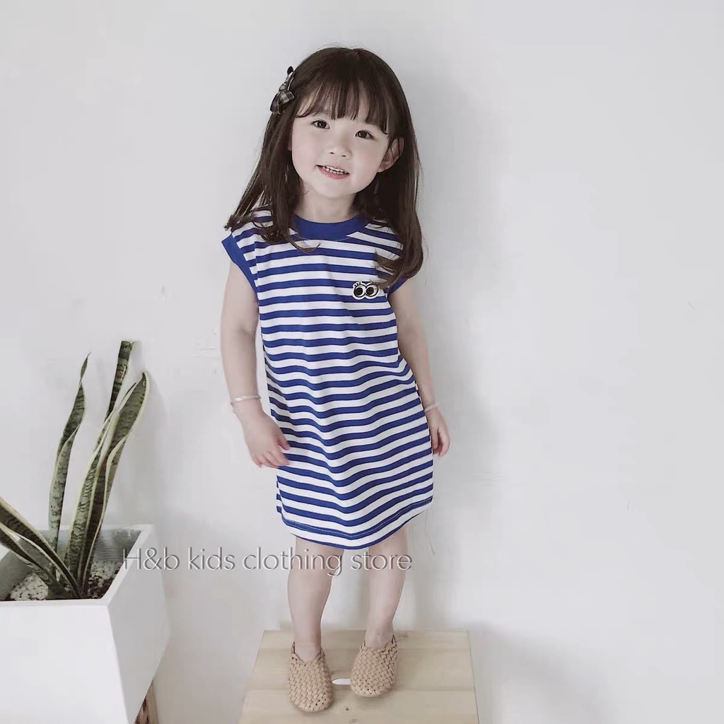 váy kẻ mắt cho bé gái