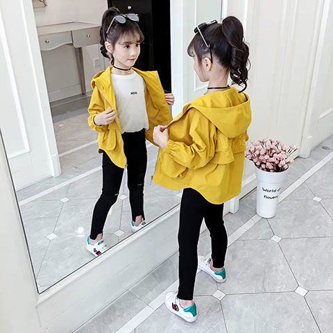 Áo Khoác Thời Trang Xuân Thu Hàn Quốc 2021 Cho Bé Gái