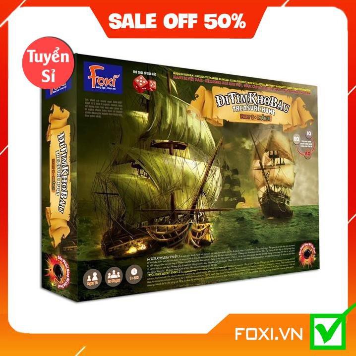 Board game-Đi tìm kho báu phần 3 Foxi-đồ chơi gia đình tương tác phát triển tư duy-kỹ năng-tập trung