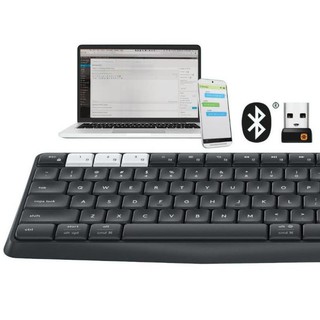 Bàn phím Logitech K375s Multi-Devicekèm giá đỡ - USB, giảm ồn, Laptop/Tablets