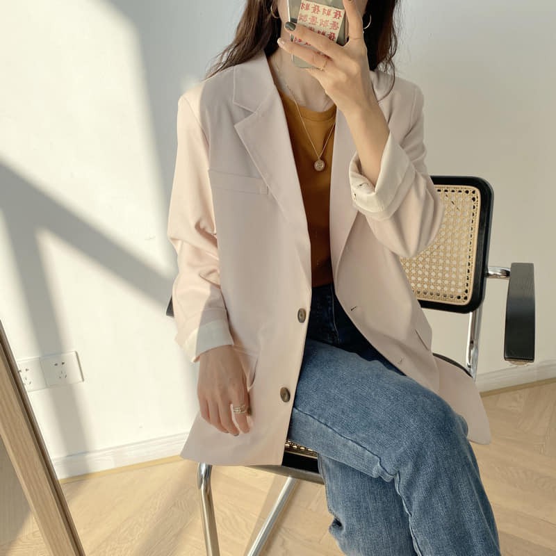 [Hàng order] Blazer trắng sữa 2 lớp (kèm ảnh thật) 💥 đơn giản, nhẹ nhàng, tinh tế 💗💗💗💗