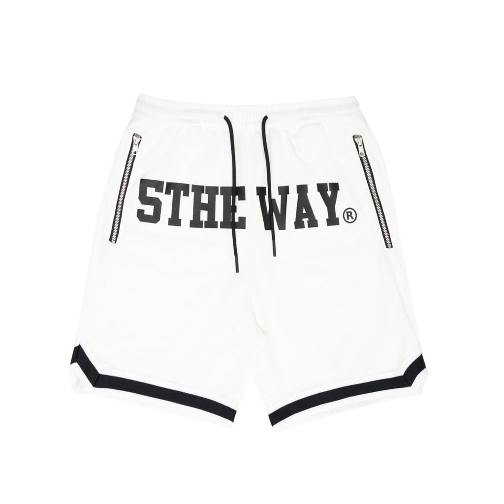 [Mã FAMALLT5 giảm 15% đơn 150K] 5THEWAY® BASKETBALL MESH SHORT™ in WHITE aka Quần short Trắng