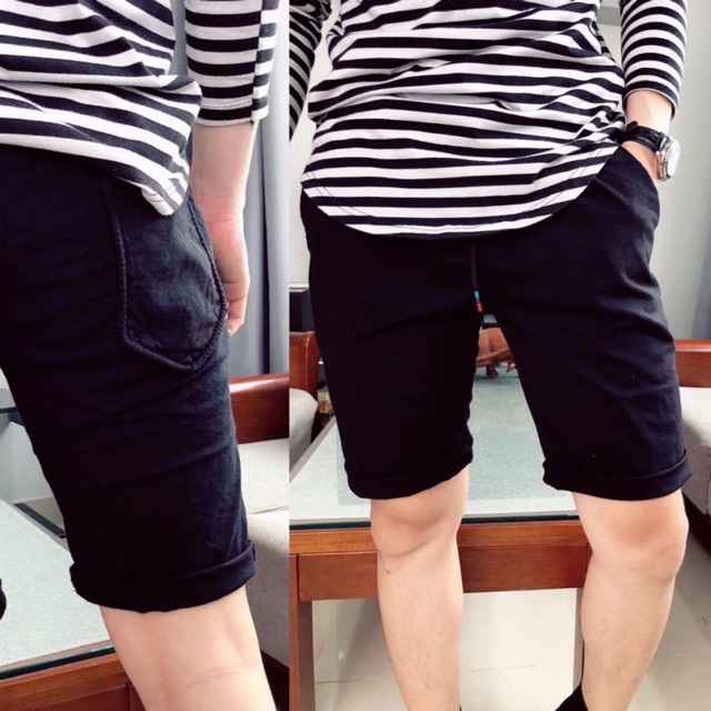 Quần short vải trơn