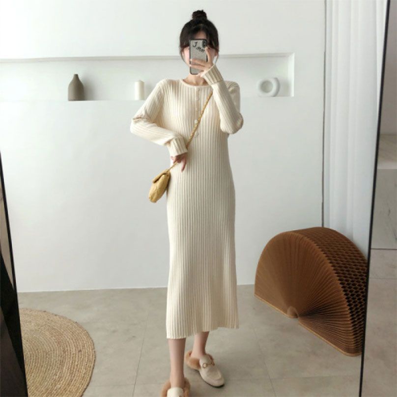 Đầm Bầu Dáng Rộng Phong Cách Thu Đông Mới