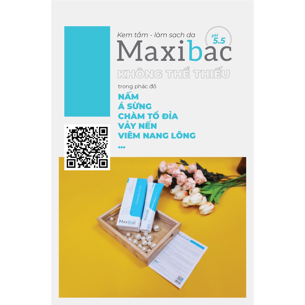 Kem tắm làm sạch da Maxibac pH 5.5 chai 100ml