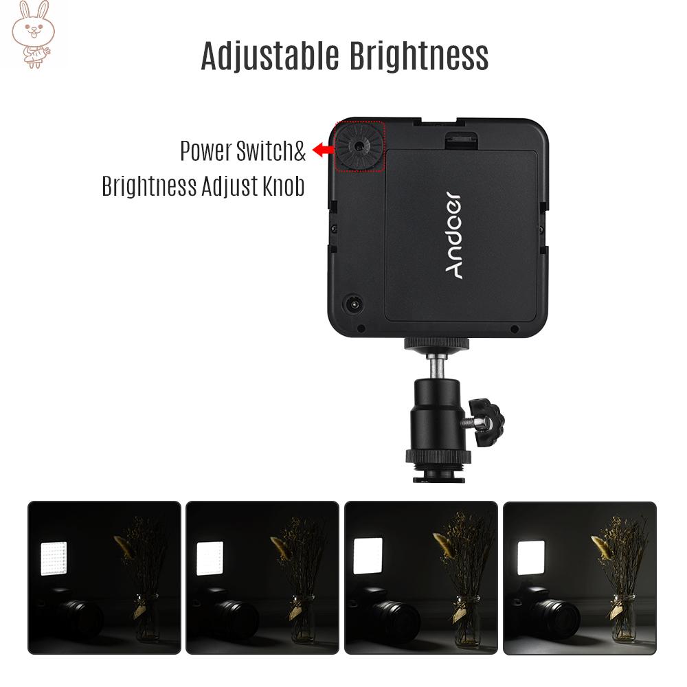 ANDOER Bảng Đèn Led Mini Wy-64 5w 5600k Cho Máy Quay Dslr