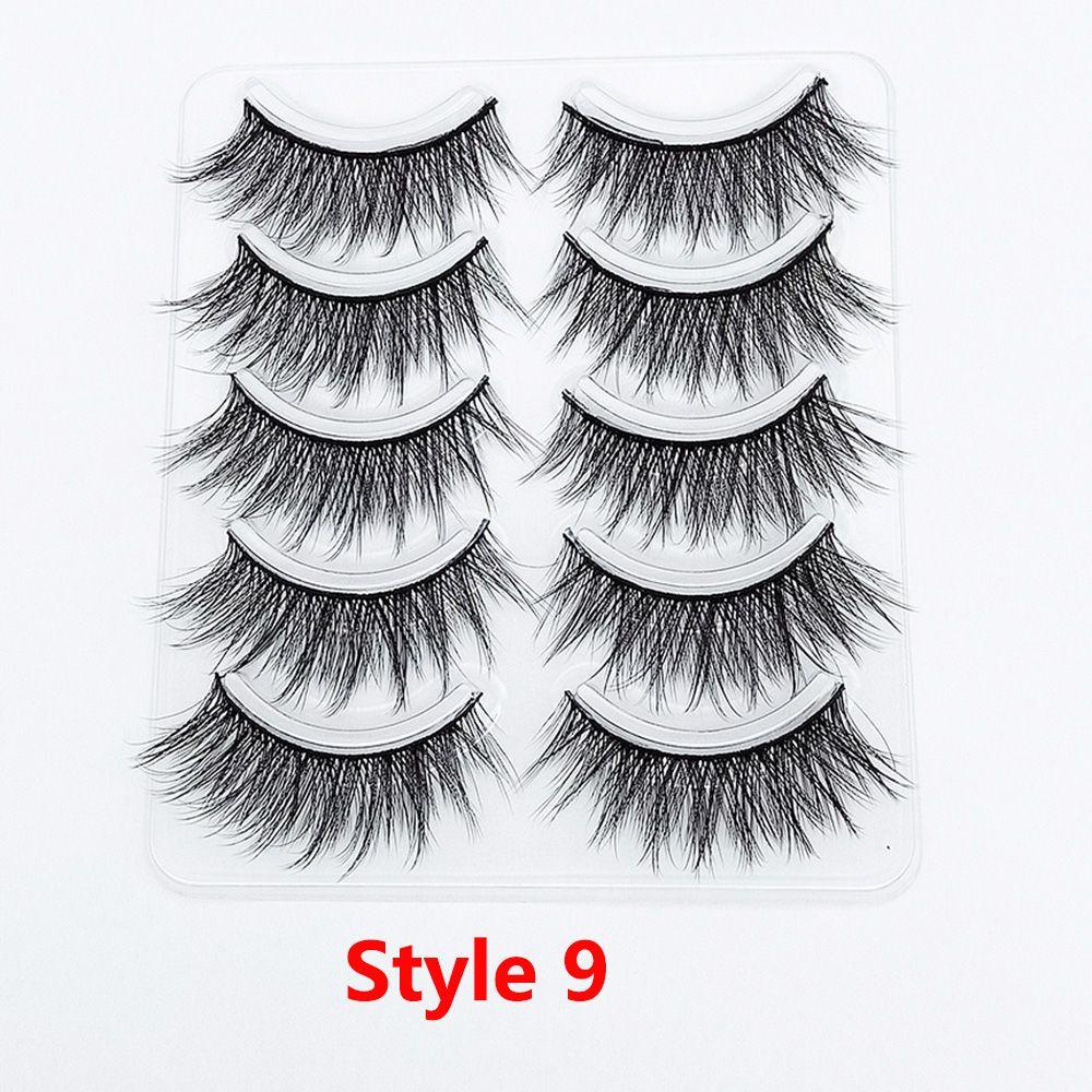 CACTU Set 5 Cặp Lông Mi Giả 5D Mềm Mịn Dành Cho Nữ