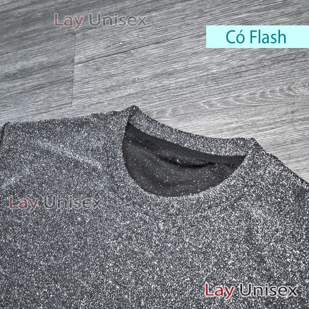 Áo thun nam tay lỡ dệt Kim Tuyến lấp lánh unisex