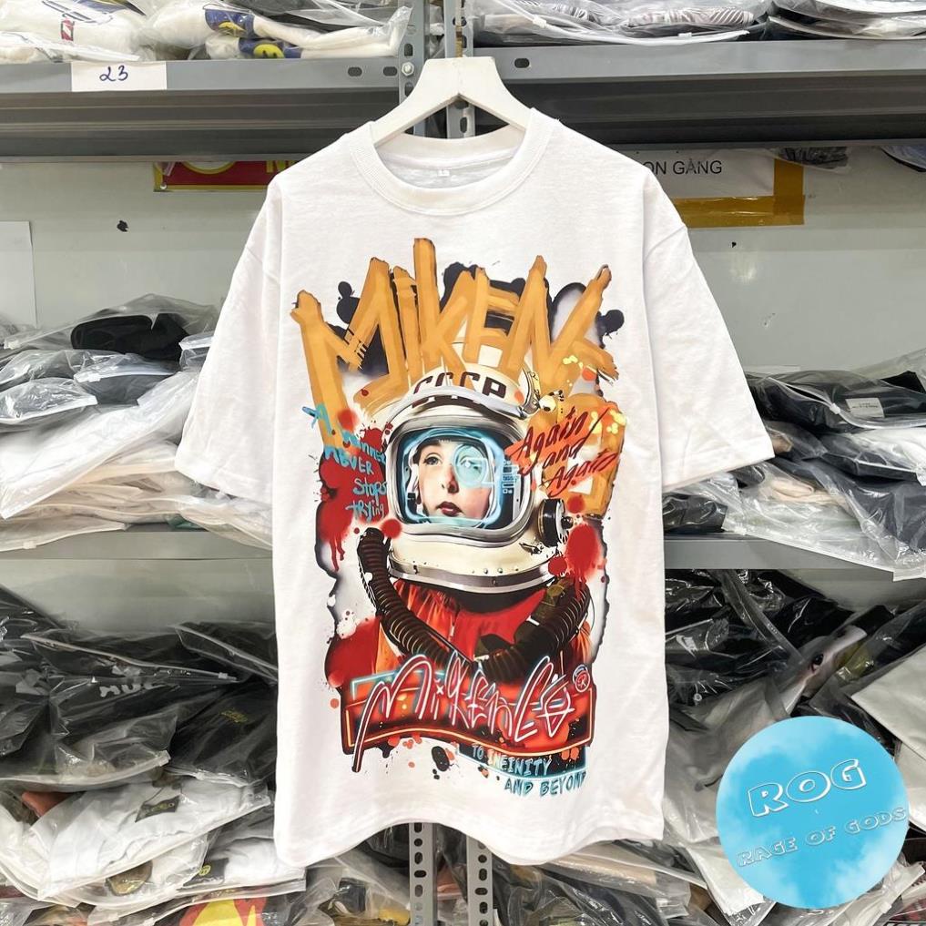 Áo thun tay lỡ MIKENCO 3 Streetwears SG , Áo thun unisex nam nữ from rộng oversize chất liệu cotton