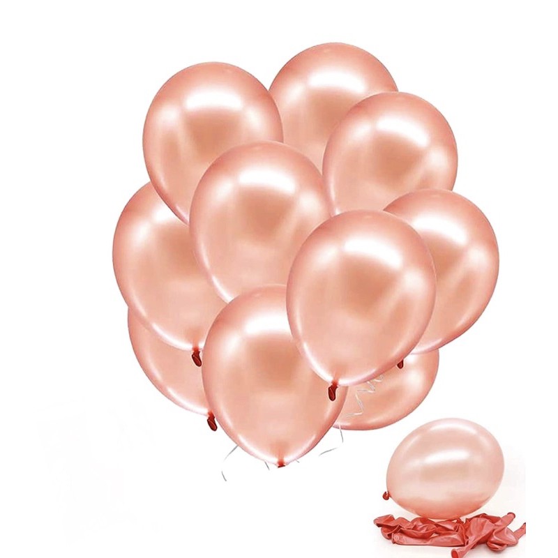 10 Bong Bóng 12 Inch Màu Vàng Hồng Dùng Trang Trí Tiệc Sinh Nhật