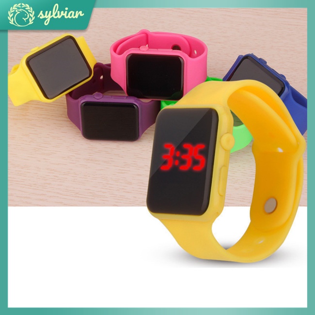 Đồng Hồ Đeo Tay Điện Tử Màn Hình LED Dây Silicone Dành Cho Nam Và Nữ