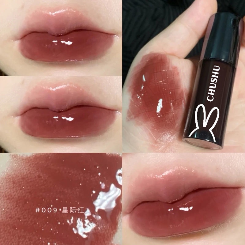 Son Bóng Màu Đen / Xám / Thỏ / Ánh Nhũ Không Phai Màu Dành Cho Học Sinh