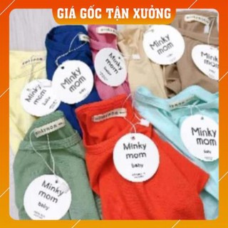 Bộ minky mom cotton lạnh cộc tay cho bé