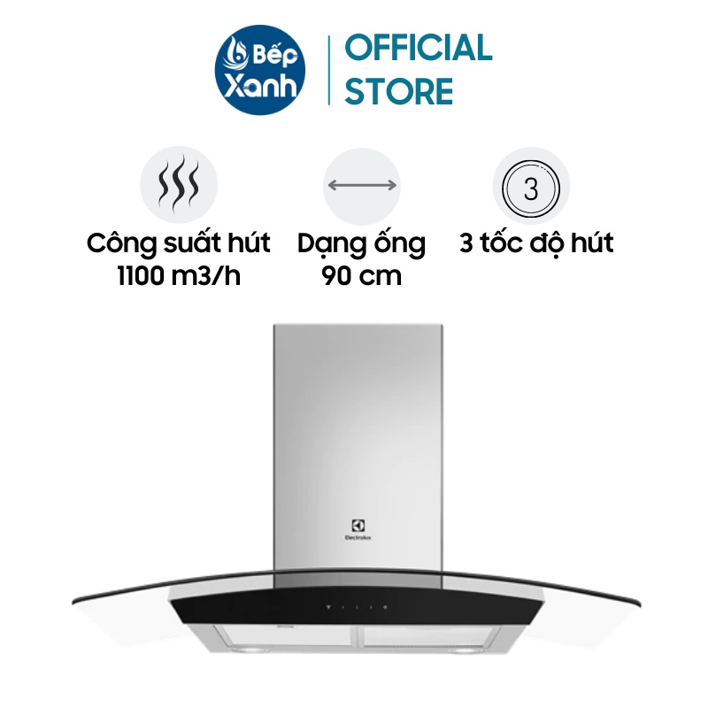 [FREESHIP HCM] Máy Hút Mùi Áp Tường Electrolux EFC936GAR - 1100m3/h - 90 cm