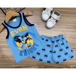 Bộ ba lỗ cotton tre xuất Nhật bé trai