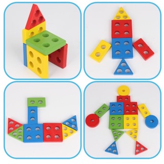Đồ chơi thả hình 4 cọc montessori