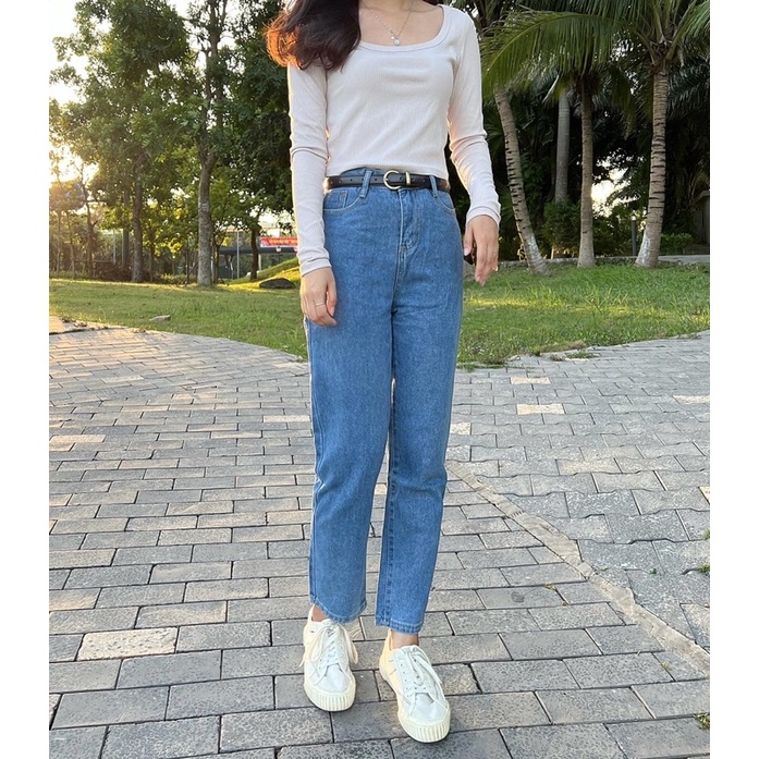 Quần Baggy Jean, Quần Bò Xanh B123 - Glister Closet