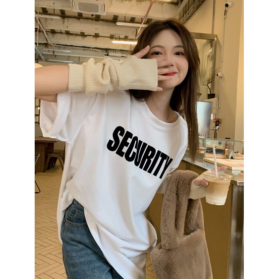 Áo Thun Nữ Ngắn Tay In Chữ Phong Cách retro Năng Động