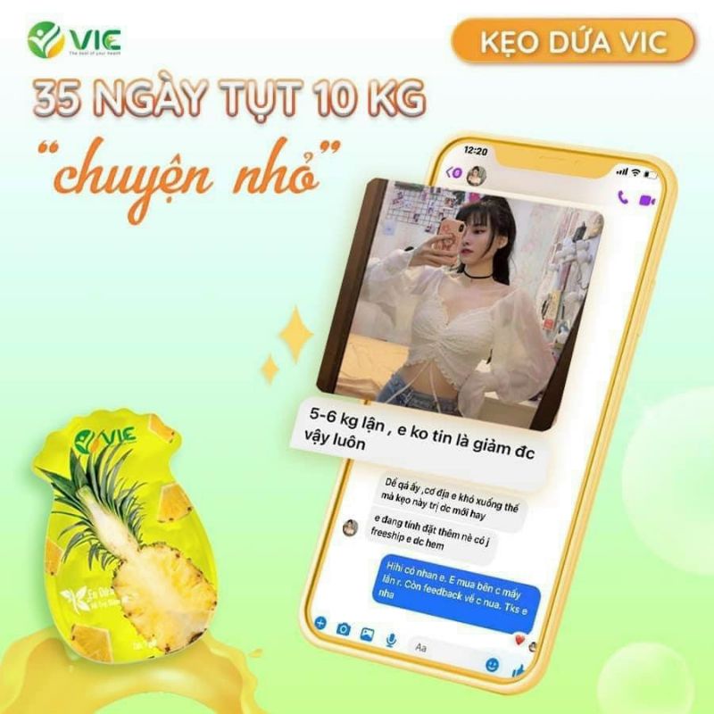 {TRỢ GIÁ} Kẹo dứa vic giảm cânn trong 7 ngày