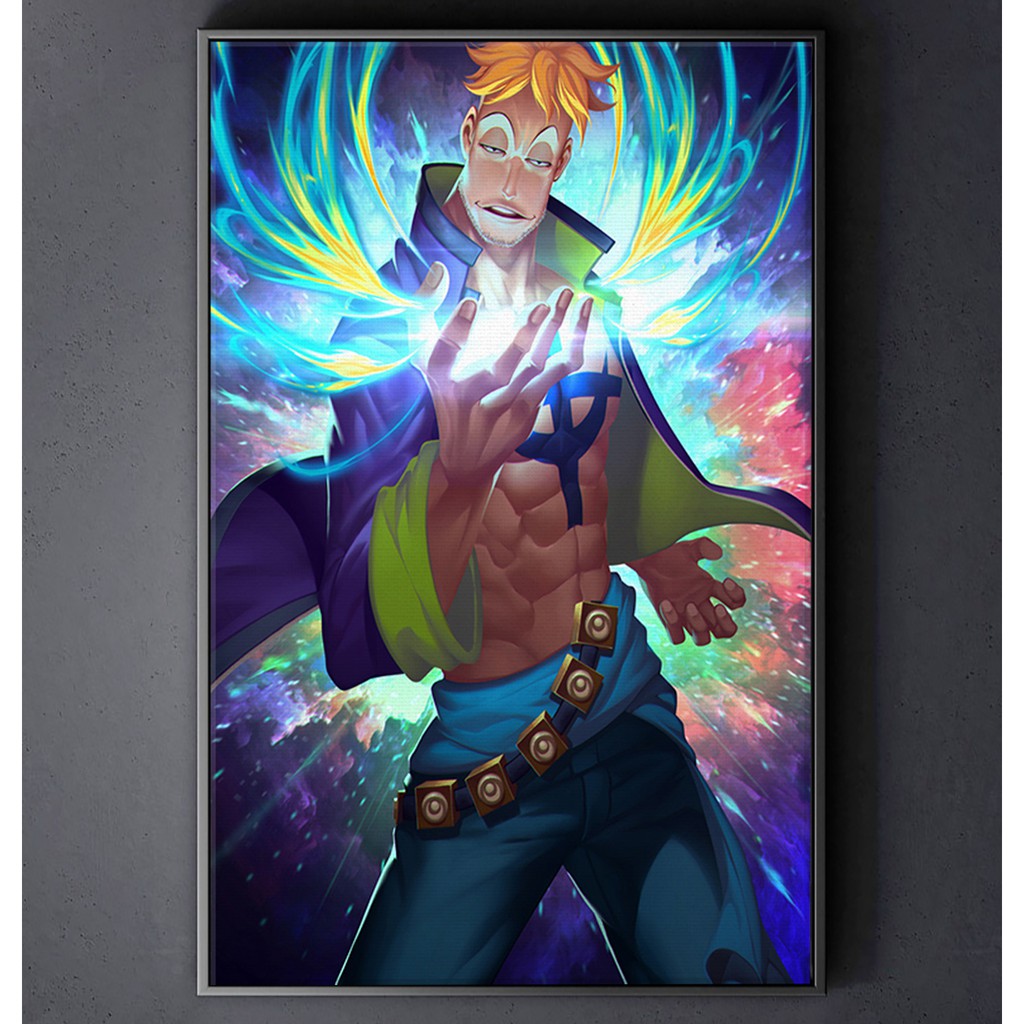 TRANH CANVAS ANIME ONE PIECE Vua Hải Tặc treo tường in theo yêu cầu - Marco