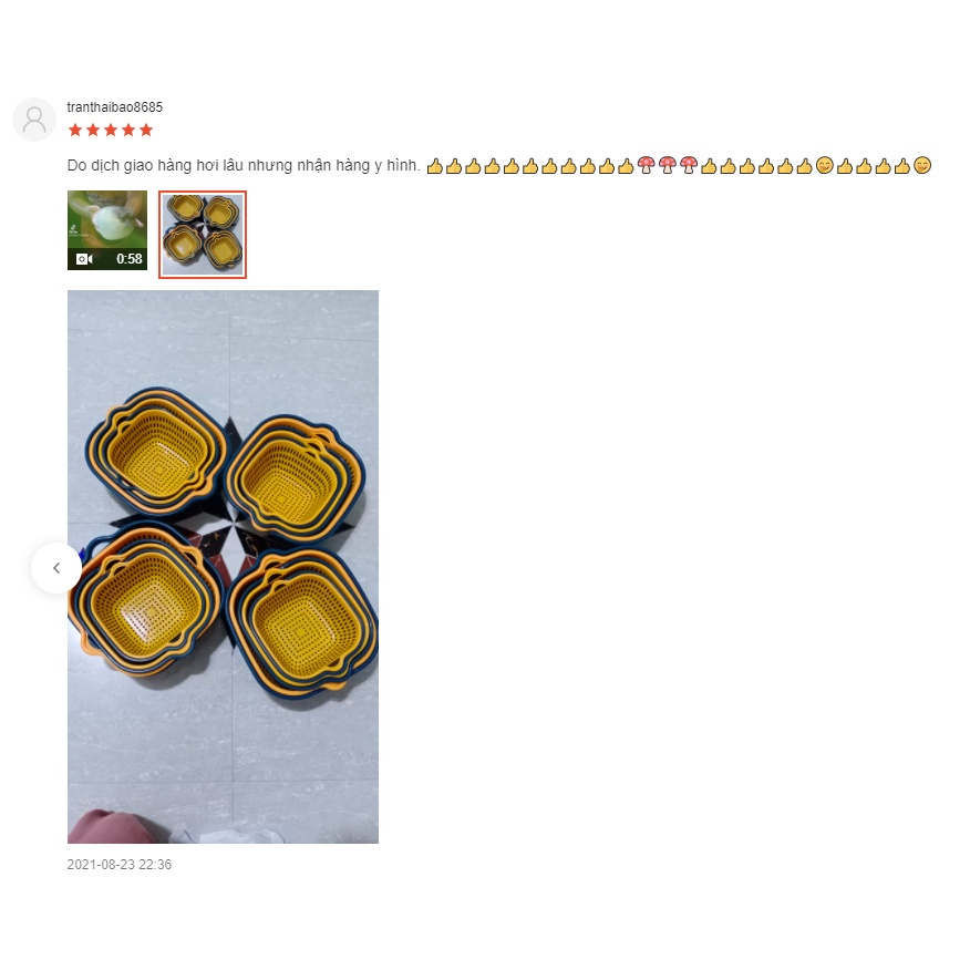 Set 3 rổ kèm chậu tiện dụng