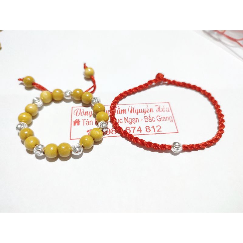 combo vòng dâu tằm + vòng chỉ đỏ