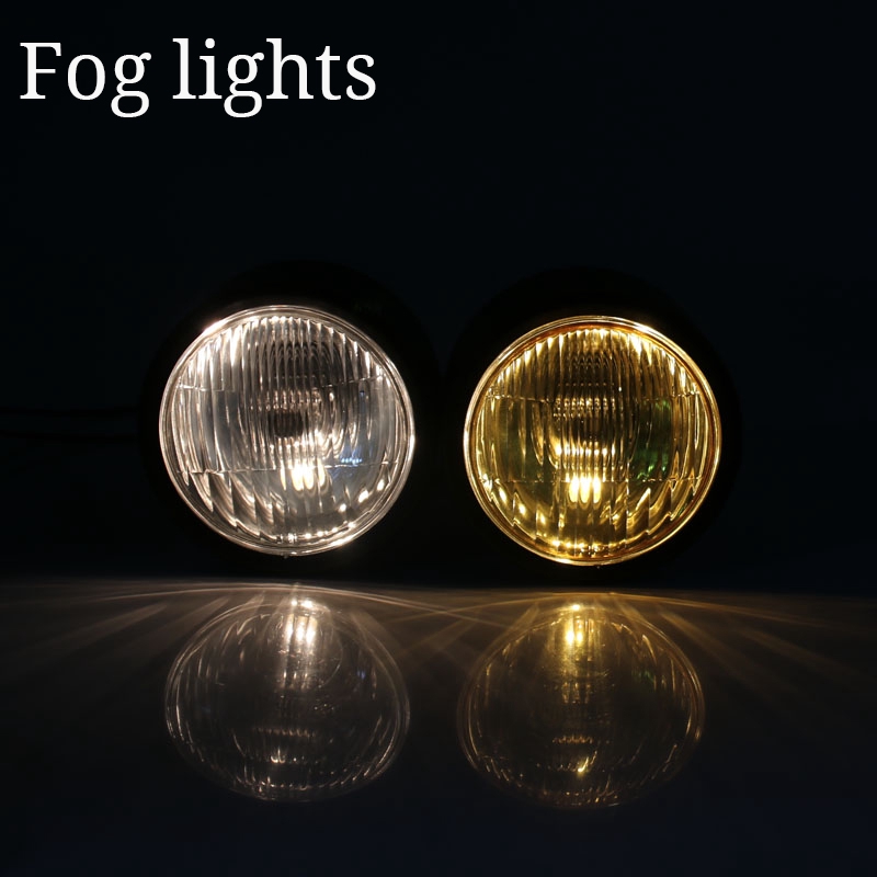 Đèn Pha Đôi Cho Xe Mô Tô Harley Cafe Racer