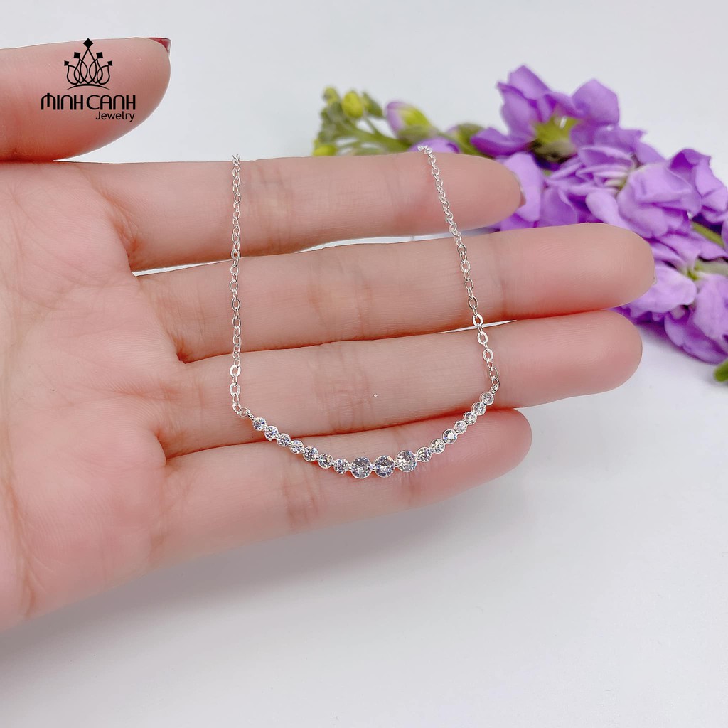 Dây Chuyền Bạc Nữ Minh Canh Jewelry Hình Dải Đá Lấp Lánh