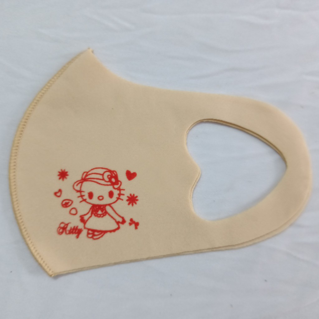 Set 10 khẩu trang vải poly su BÉ GÁI siêu đẹp(HÌNH IN HELLO KITTY)(4-8 tuổi) | BigBuy360 - bigbuy360.vn