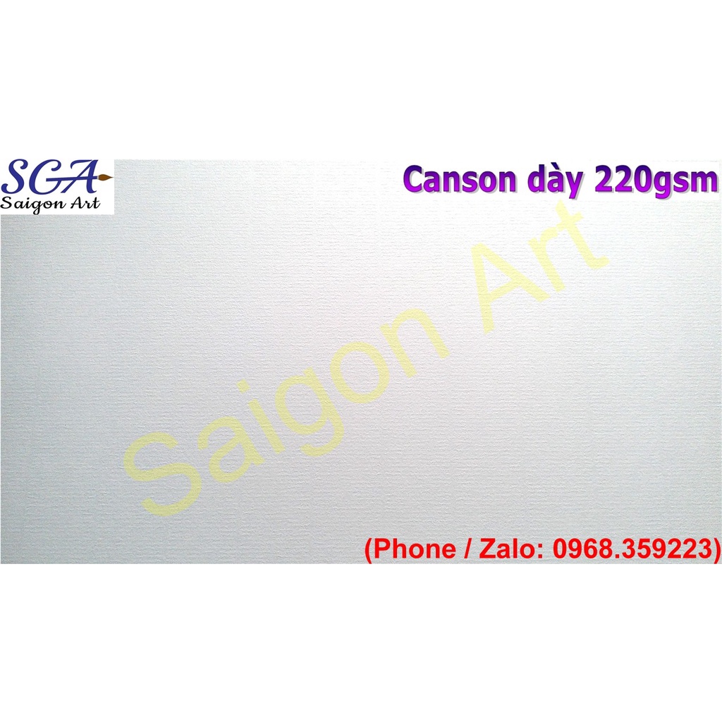 6 tờ giấy Canson Đài Loan khổ A2 dày 220gsm