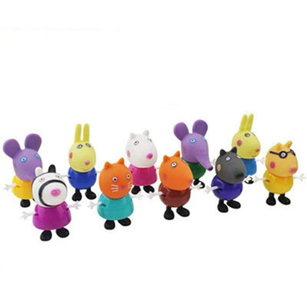 Mô hình đồ chơi gia đình heo hoạt hình bằng PVC có thể di chuyển