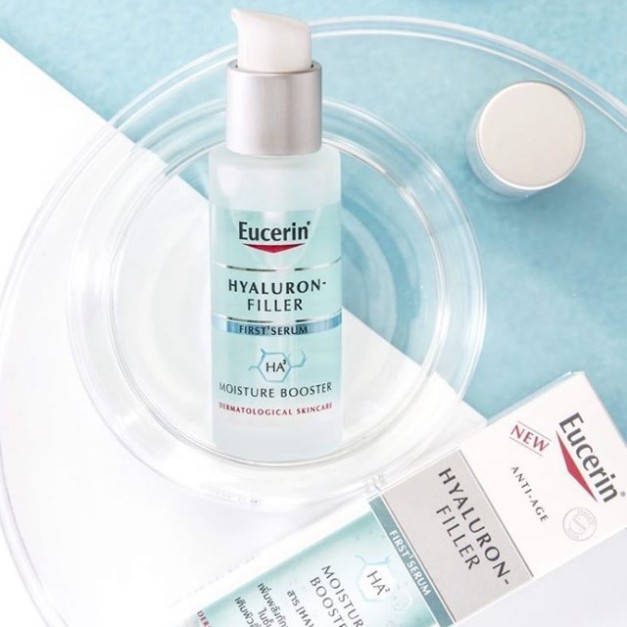 [CHÍNH HÃNG] Combo Eucerin tinh chất cấp ẩm Hyaluron-Filler Moisture Booster &amp; xịt khoáng cấp ẩm Hyaluron Mist Spray 150