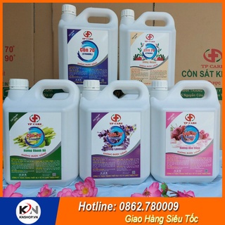 SHIP HỎA TỐC 1 GIỜ] Dung Dịch Sát Khuẩn, Cồn Y Tế 70 Độ 5 Lít Cao Cấp Kháng Khuẩn Có Mùi Hương Thơm, Ngăn Ngừa Virus